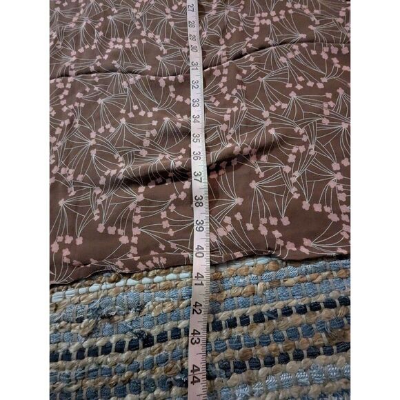 40x40 Brown Pink Floral Scarf Square Neck Shawl Chiffon Fairy Coquette Shabby Ch - Picture 4 of 5